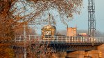 NS GP60 Locomotive crossing the bridge